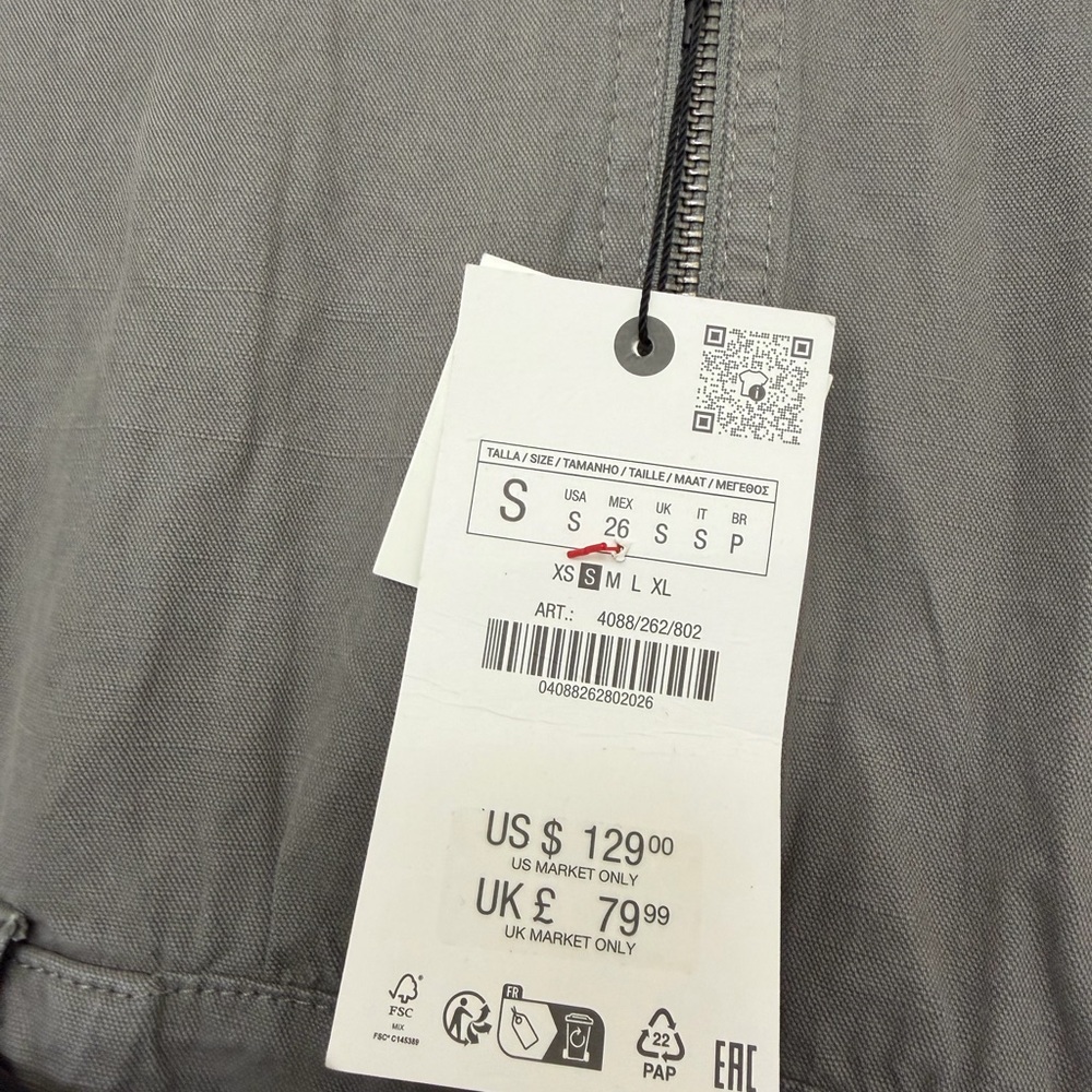 Zara Gray Zip-Up Belted Jumpsuit - Picture 2 of 4